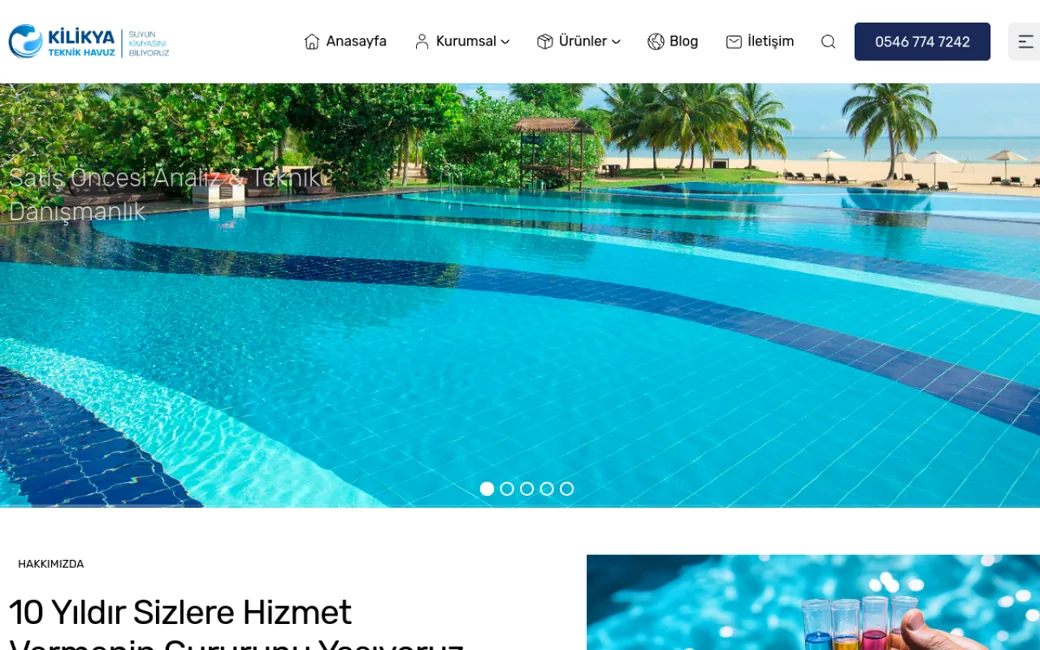 Kilikya Teknik Havuz web sitesi